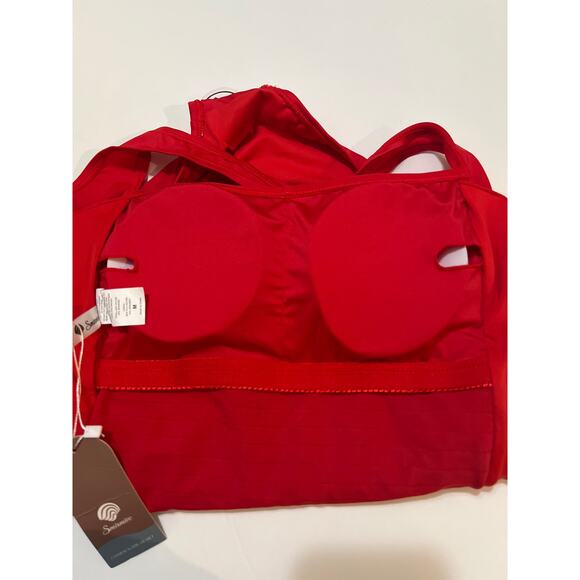 Tummy Control Halter Ruched Push Up Slimming One-Piece Swimsuit NWT Size M - Picture 7 of 8